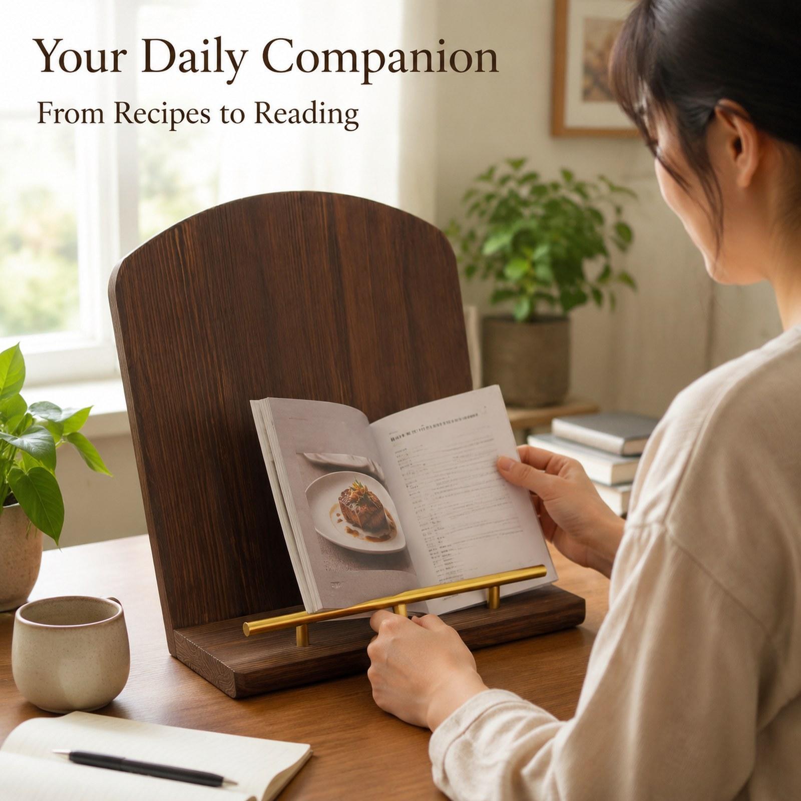 Home Cooking Book - Houten kookboekstandaard Receptenboekhouder Multifunctionele decoratieve charcuterieplank