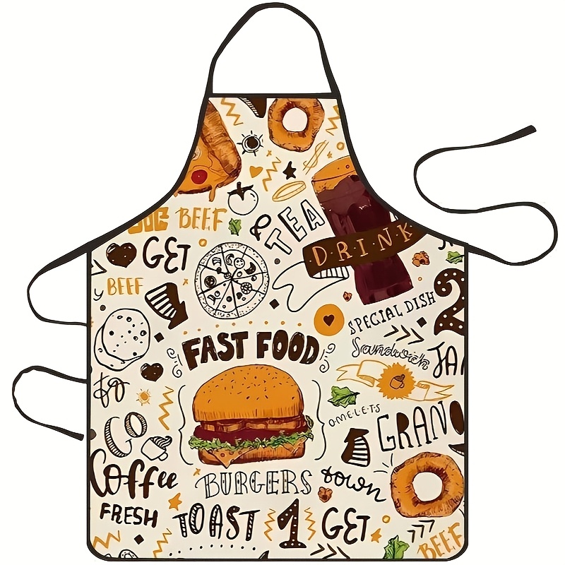 Home Cooking Fast Foods - 1 stuk keukenschort met fastfoodthema -