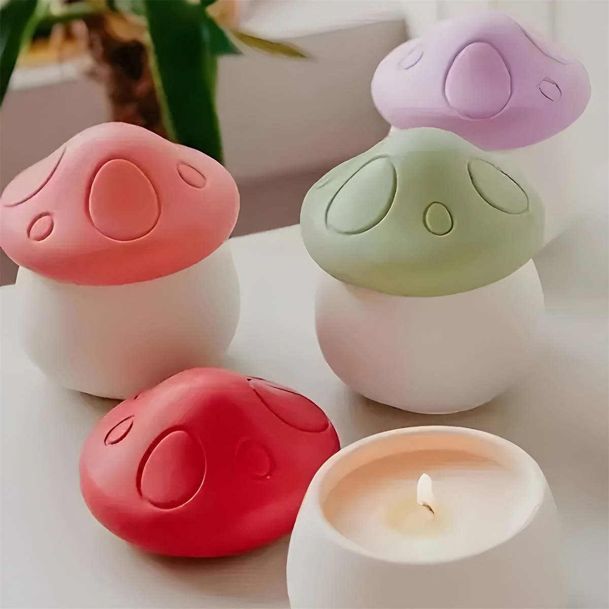 Idli Steamer Mold - Paddestoel Huis Sieraden Opbergdoos Siliconen Mal