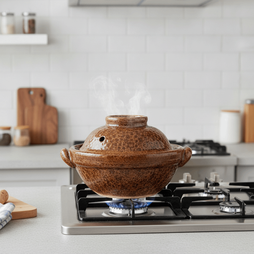 Aardewerk braadpan met dubbele - Tagine Clay Pot recensie en prijs